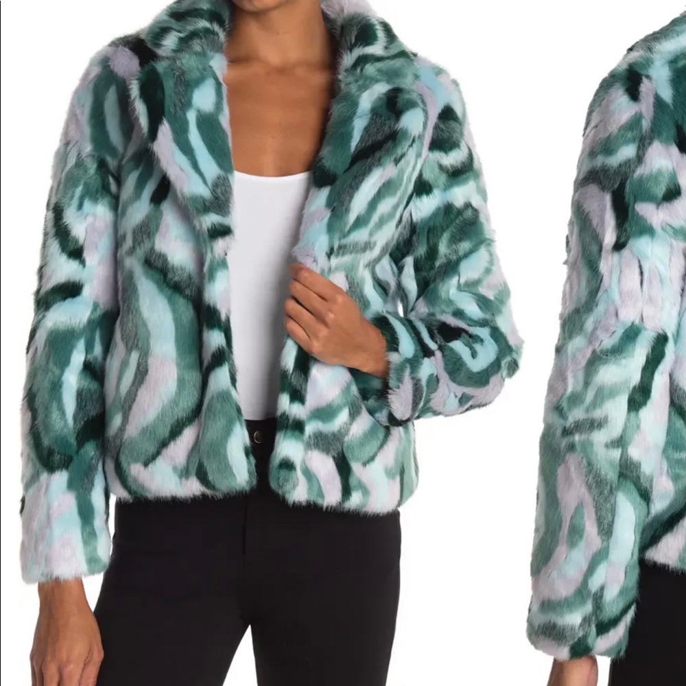 DVF x Apparis Tracy faux-fur jacket